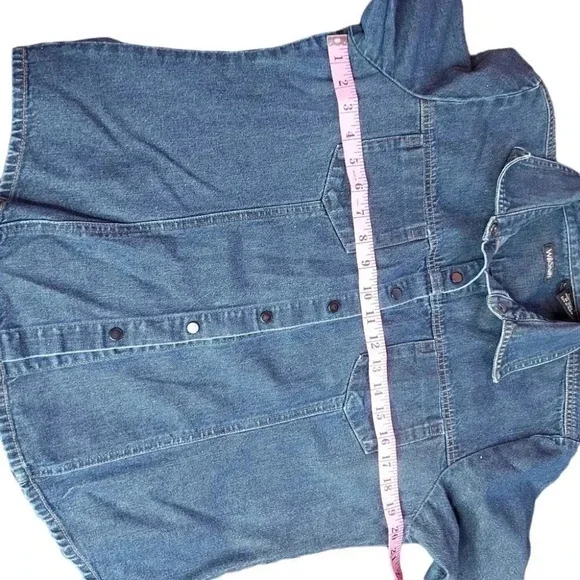 Willi Smith Womens Shacket Blouse Button Up Size Large - Picture 12 of 15